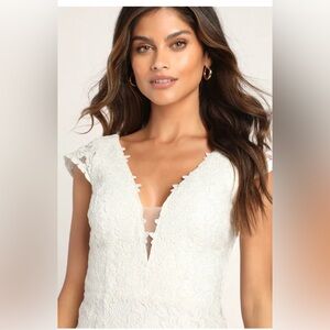 Lulus White Lace Mini Dress